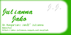 julianna jako business card